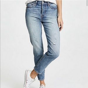 Levi’s white oak cone denim jeans